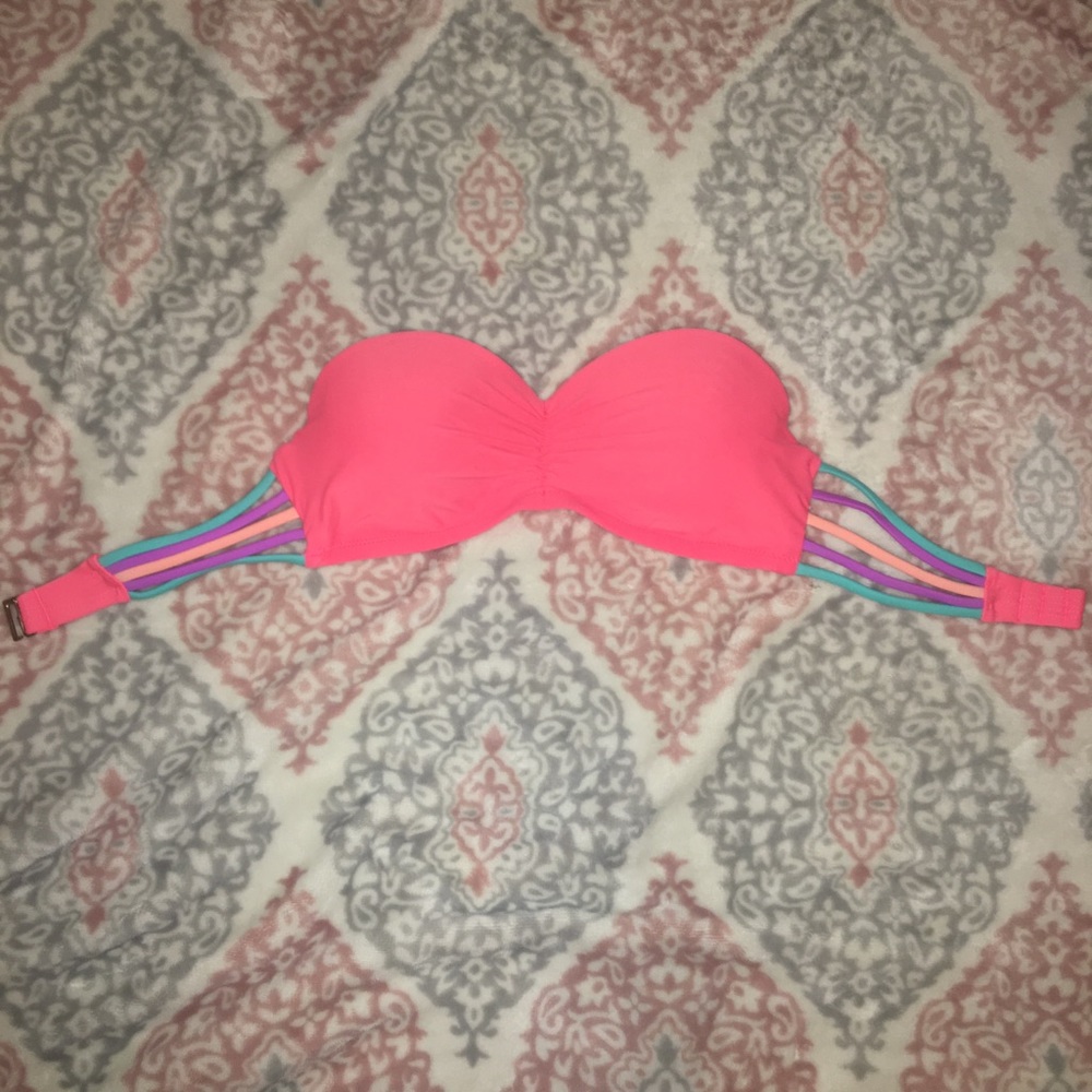 neon pink bikini top
